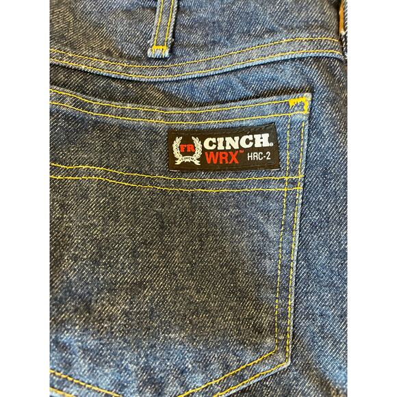 Cinch Men's Bootcut FR Work Jeans - Dark Blue - Picture 12 of 12